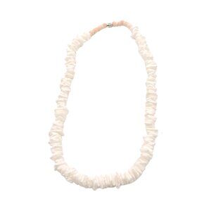 White Puka Shell Necklace 18” Heishi 90s Surfer Beach Boho Coastal Hawaiian